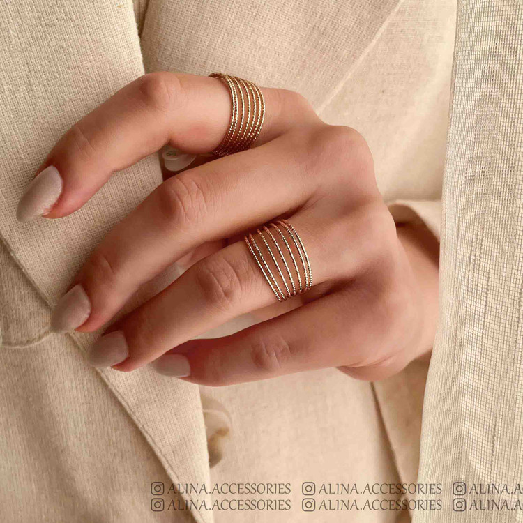 انگشتر حلقه ای ۷ لاینی ژوپینگ 2