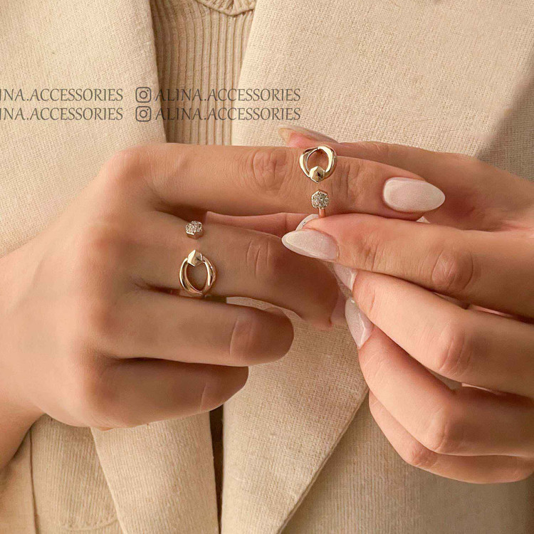 انگشتر اشکی نگین دار ژوپینگ 3