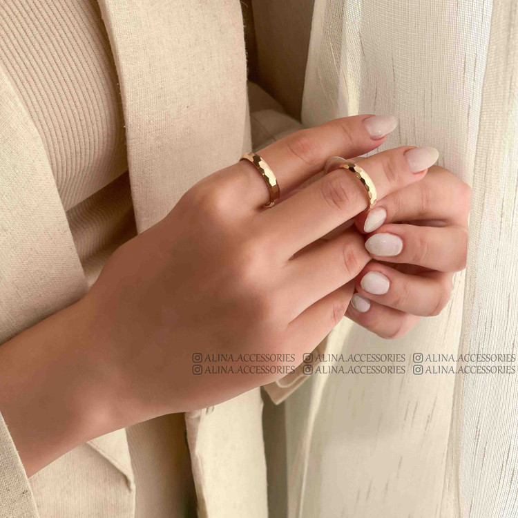 انگشتر حلقه تراشدار ساده ژوپینگ 2