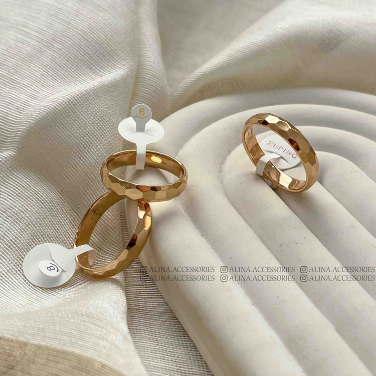 انگشتر حلقه تراشدار ساده ژوپینگ