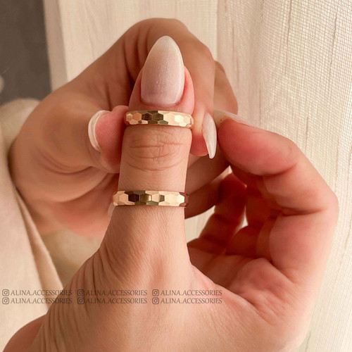 انگشتر حلقه تراشدار ساده ژوپینگ 1