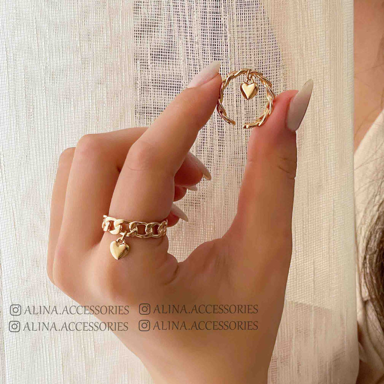 انگشتر کارتیه آویز قلبی ژوپینگ 1