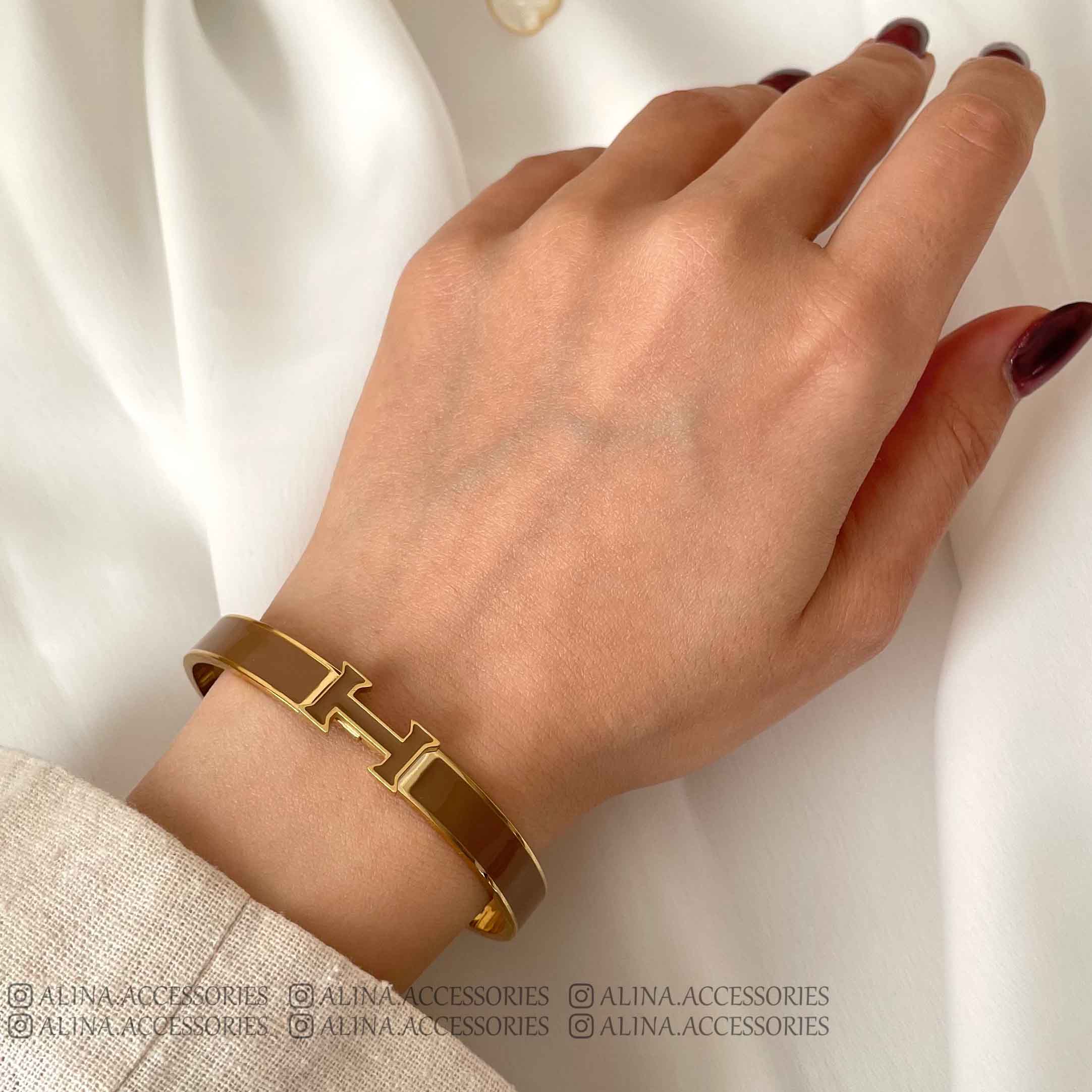 بنگل هرمس شکلاتی استیل