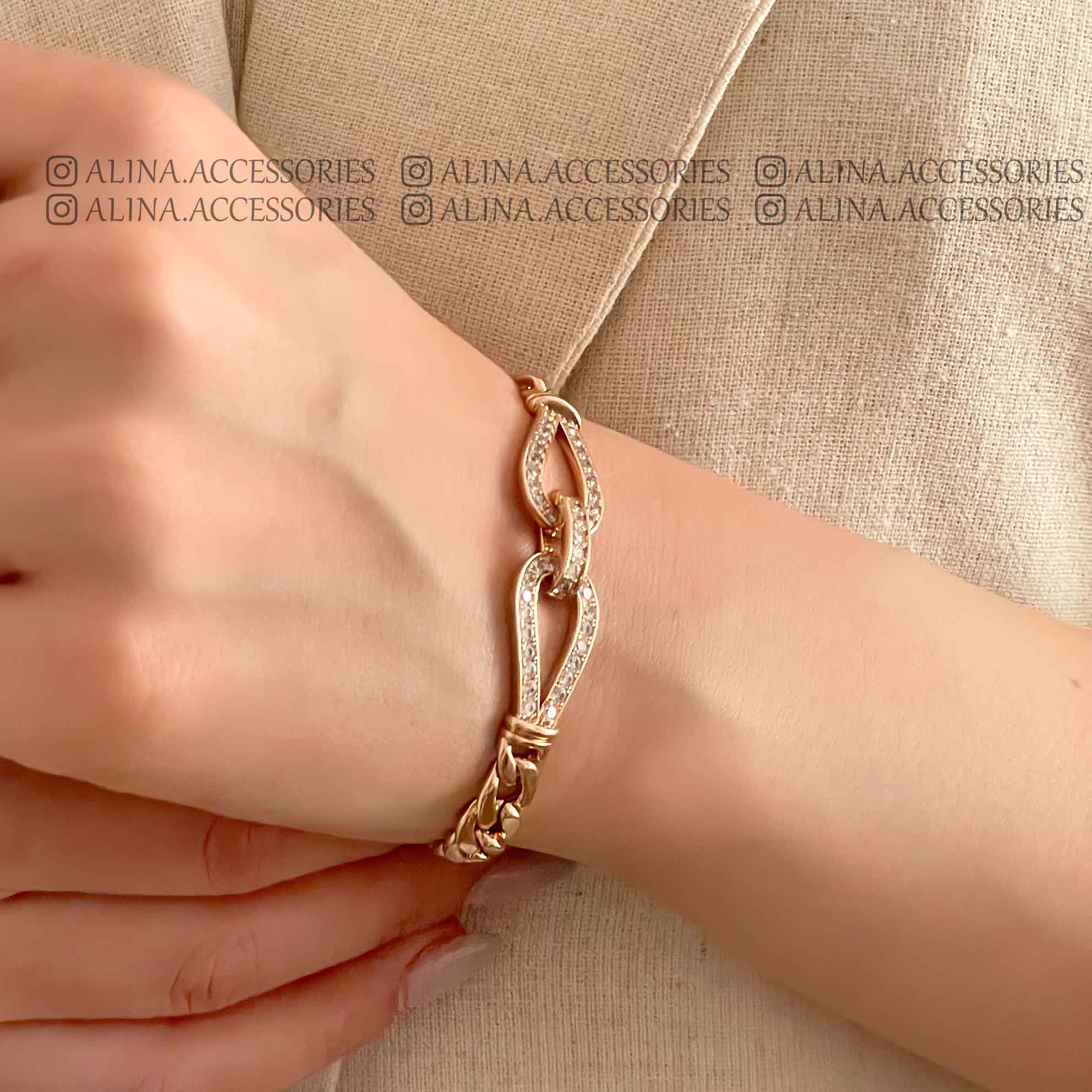 دستبند کارتیه سگک نگین دار ژوپینگ