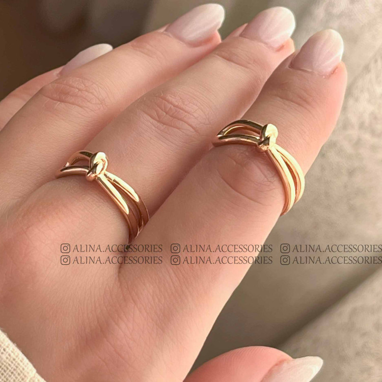 انگشتر گره ای مینیمال ژوپینگ 1