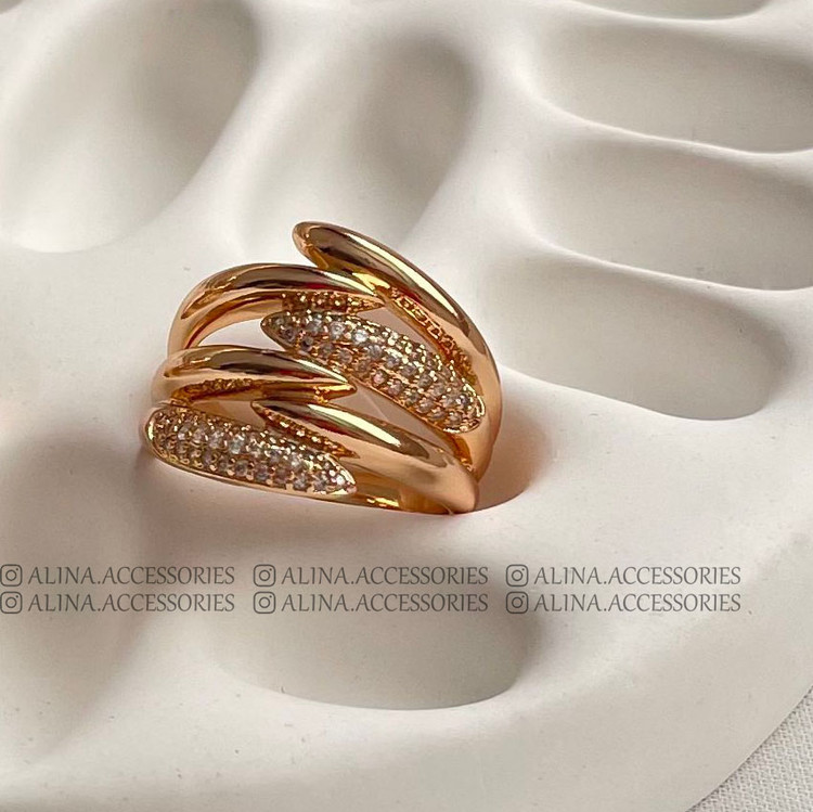 انگشتر فست فشن نگین دار۶ لاینی