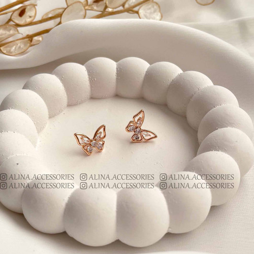 گوشواره میخی پروانه ژوپینگ