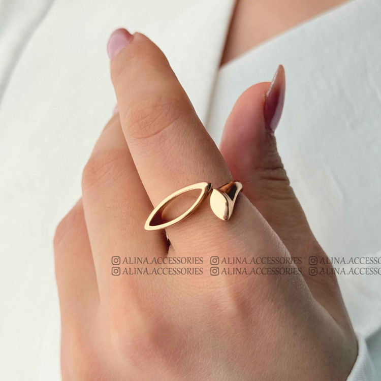 انگشتر برگ مینیمال ژوپینگ