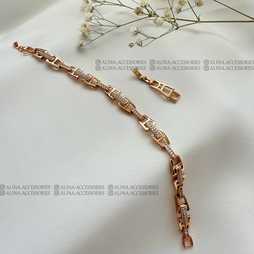 دستبند زنیت کمربندی تمام نگین ژوپینگ