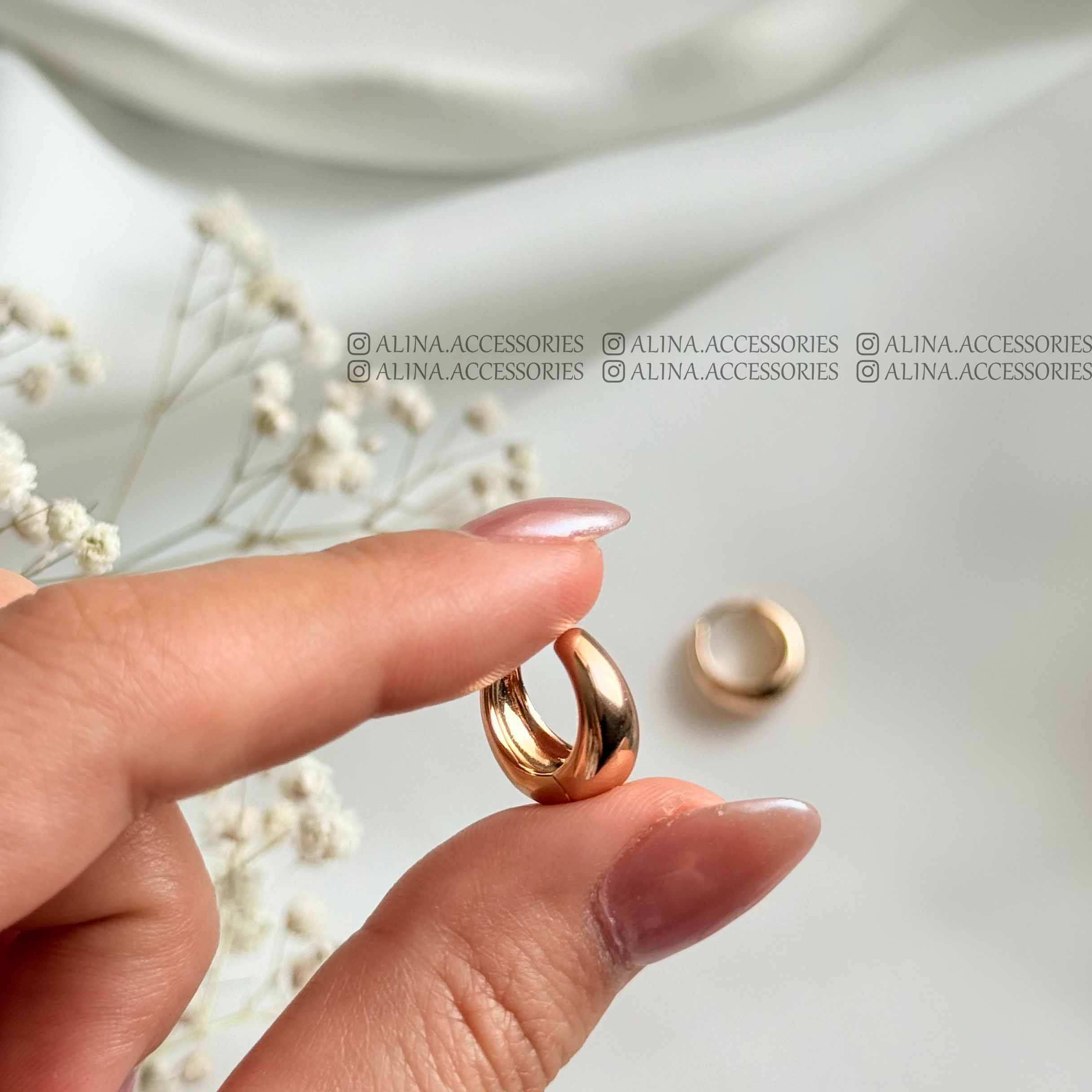 گوشواره حلقه ای اشک کوچک	ژوپینگ