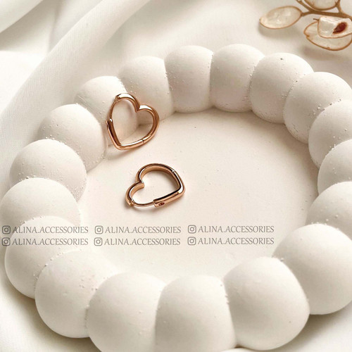 گوشواره قلب ساده ژوپینگ