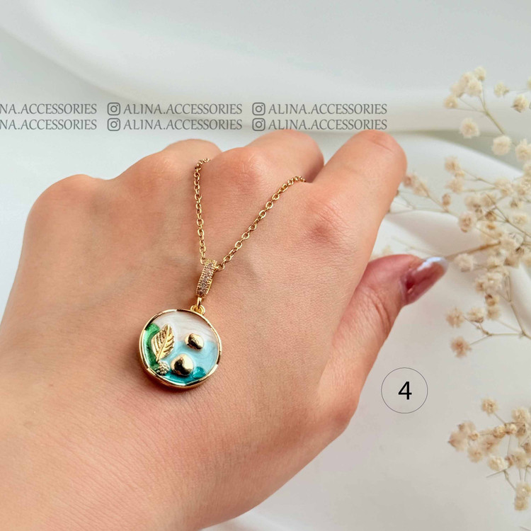 گردنبد میناکاری و مروارید