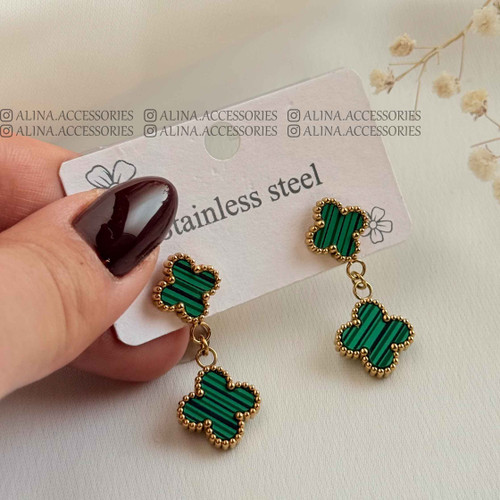 گوشواره ونکلیف سبز