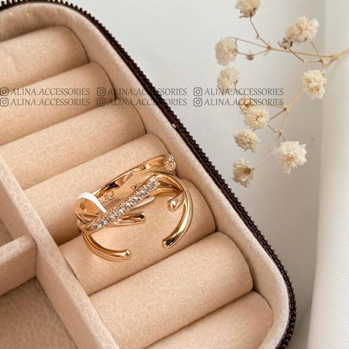 انگشتر شاخ گوزن نگین دار