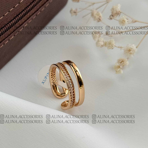 انگشتر آیینه ای و نگین دار ژوپینگ