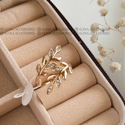 انگشتر خوشه گندم نگین دار