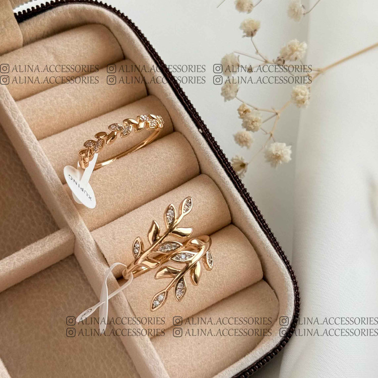 انگشتر خوشه گندم نگین دار