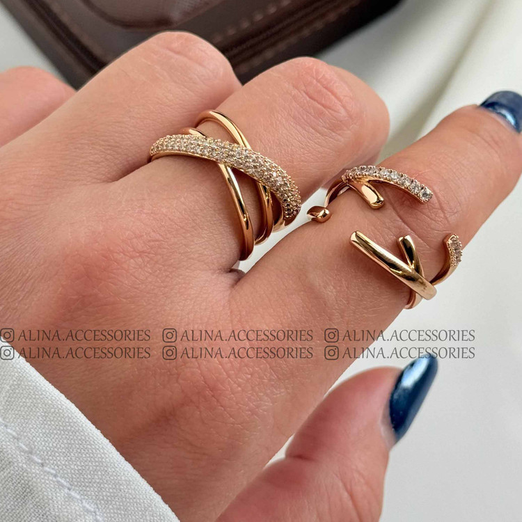 انگشتر سه لاین نگین برجسته ژوپینگ