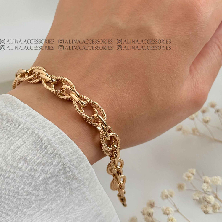 دستبند کارتیه حلقه حلقه بافت