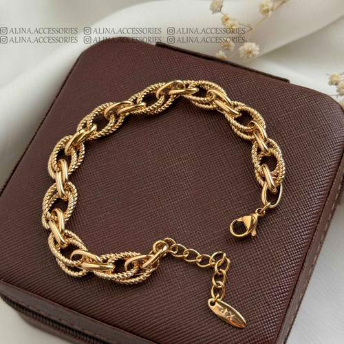 دستبند کارتیه حلقه حلقه بافت