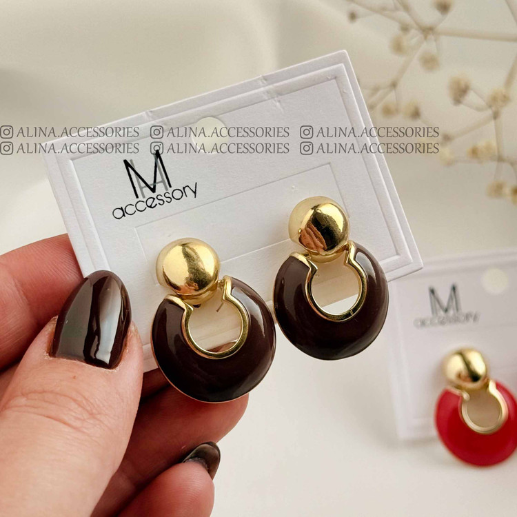 گوشواره میخی میناکاری