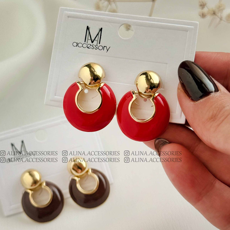 گوشواره میخی میناکاری یلدایی