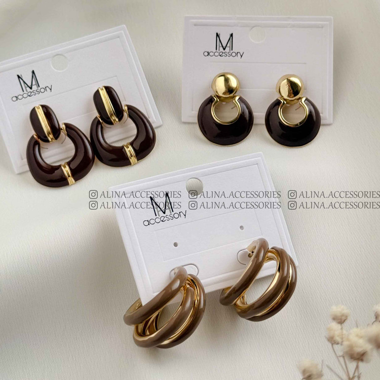 گوشواره موکا میناکاری