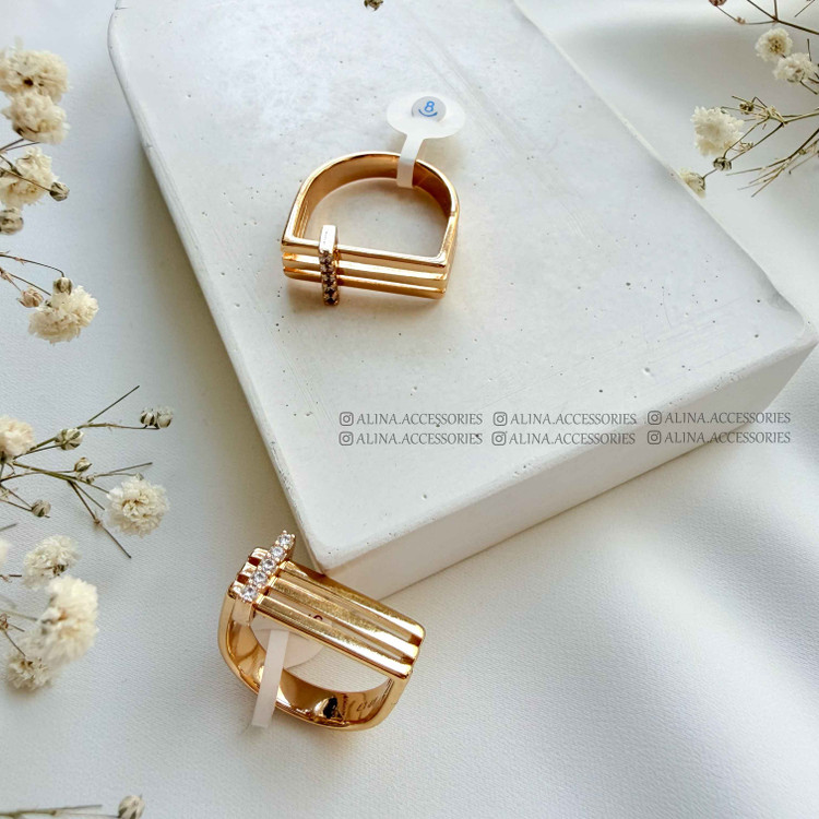 انگشتر مربعی نگین متحرک ژوپینگ2