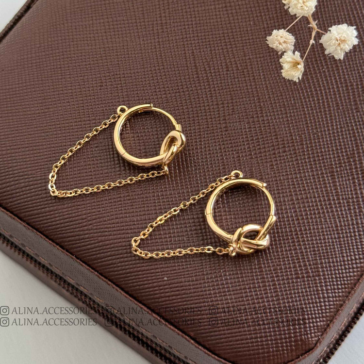 گوشواره گرهی آویز دار ژوپینگ
