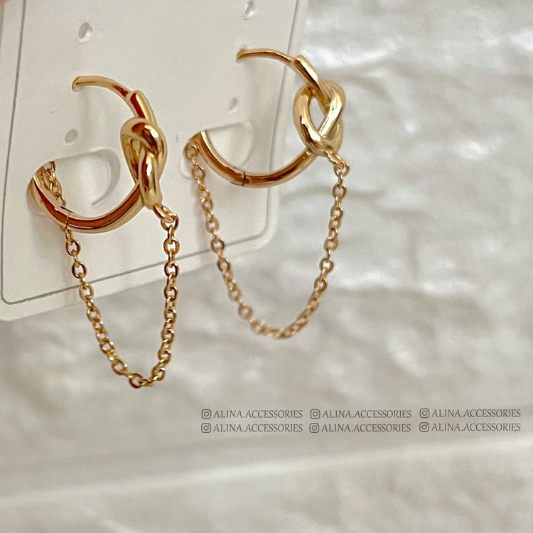 گوشواره گرهی آویز دار ژوپینگ