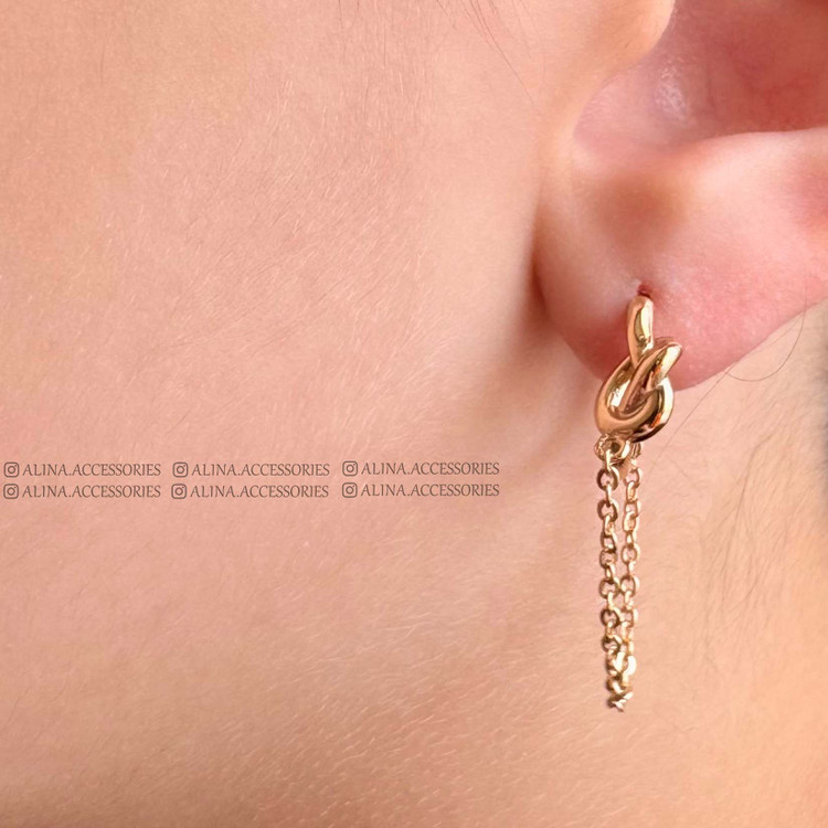 گوشواره گرهی آویز دار ژوپینگ