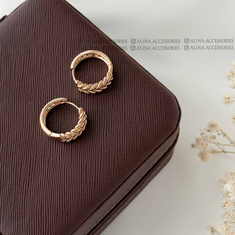گوشواره حلقه ای بافت ژوپینگ