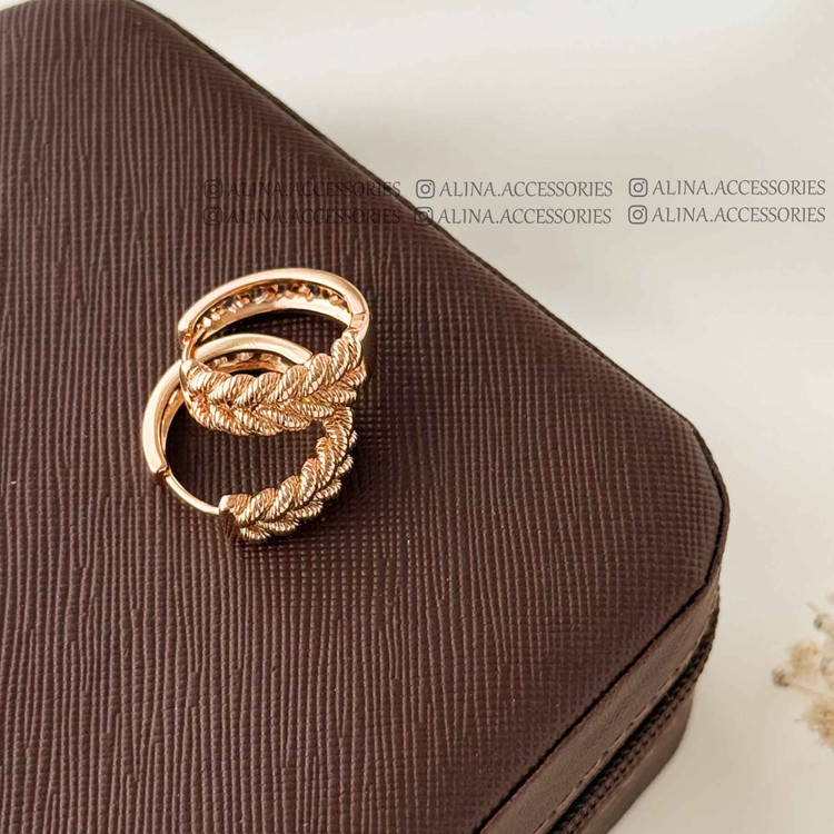 گوشواره حلقه ای بافت ژوپینگ