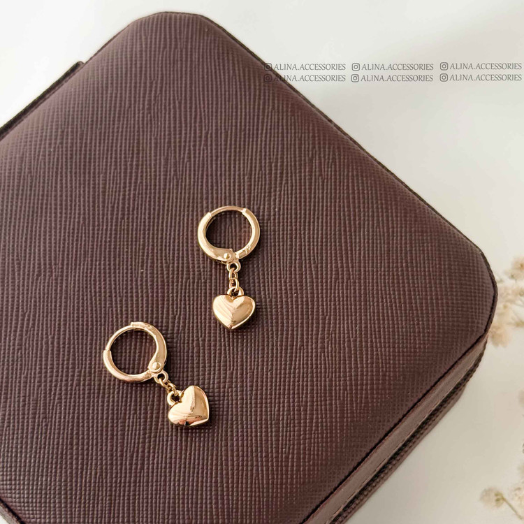 گوشواره آویزی قلبی ژوپینگ