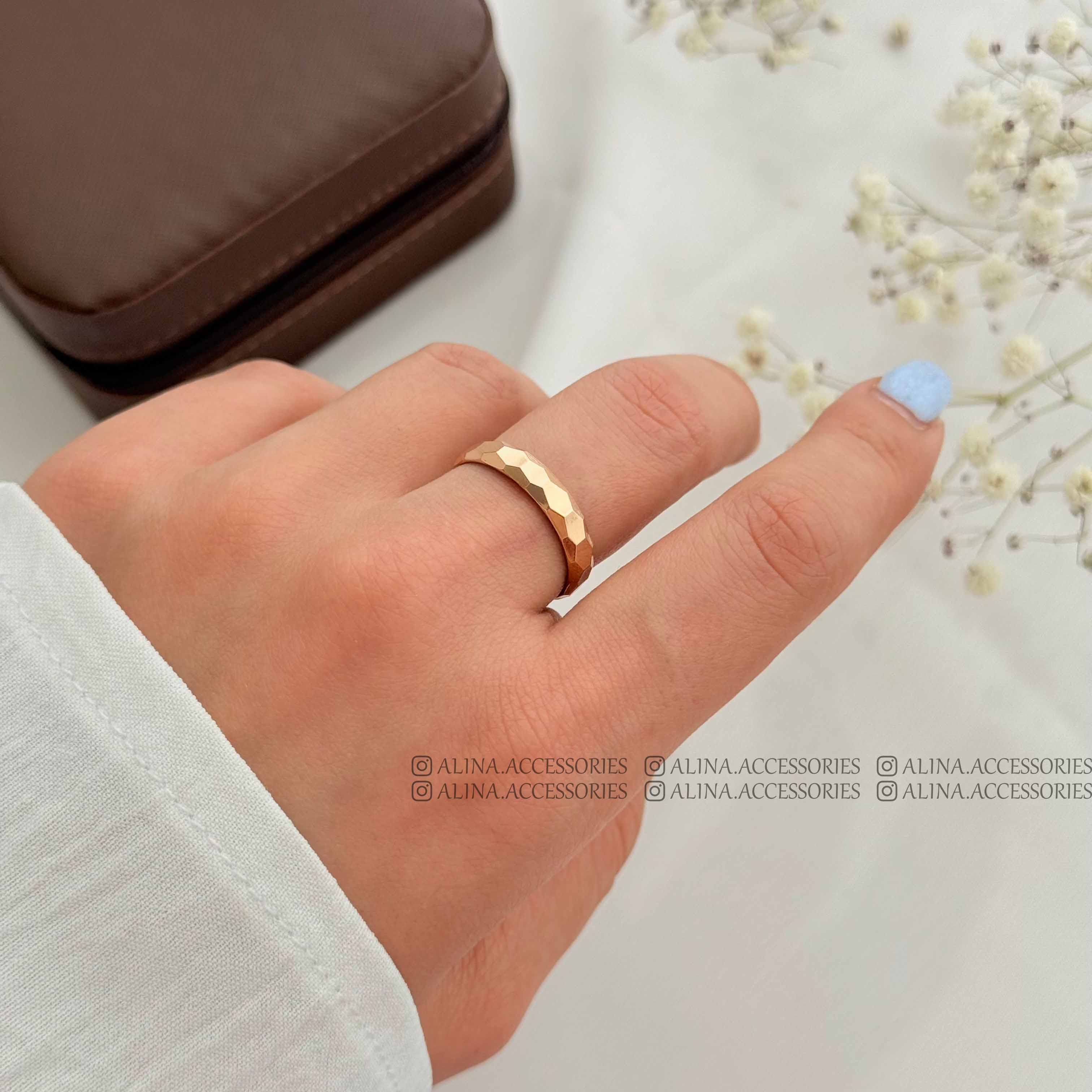 انگشتر حلقه تراشدار ساده ژوپینگ