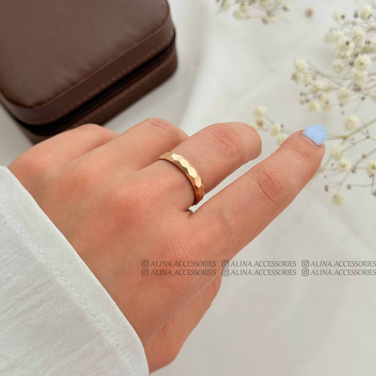 انگشتر حلقه تراشدار ساده ژوپینگ