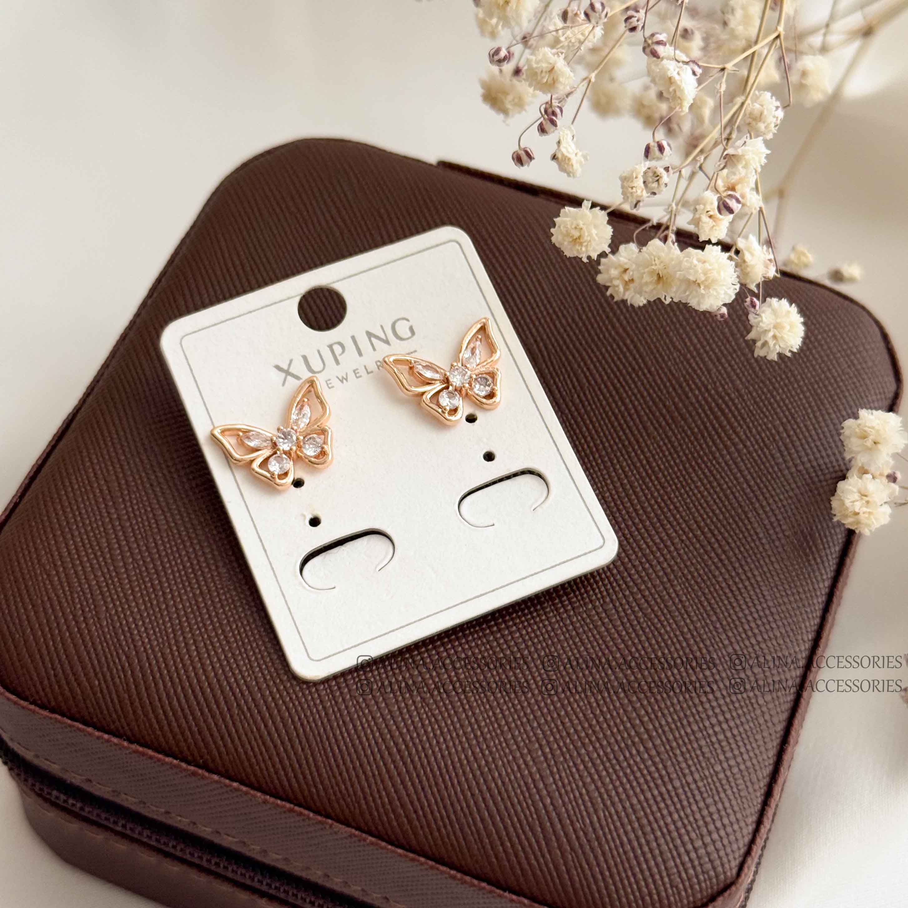 گوشواره طرح پروانه ژوپینگ
