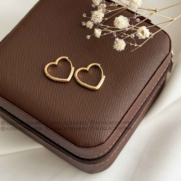 گوشواره قلب ساده ژوپینگ