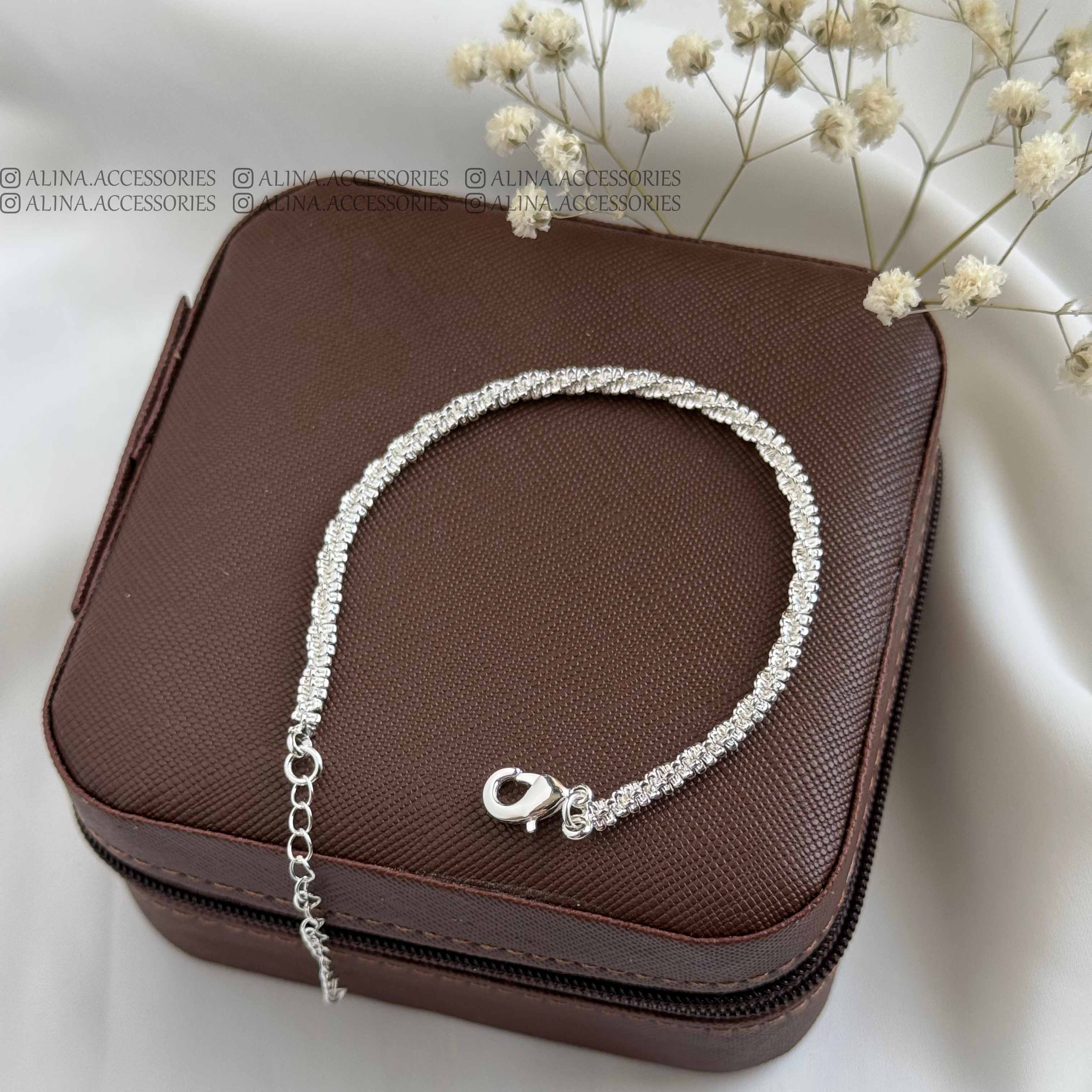 دستبند خاویاری- آبکاری نقره