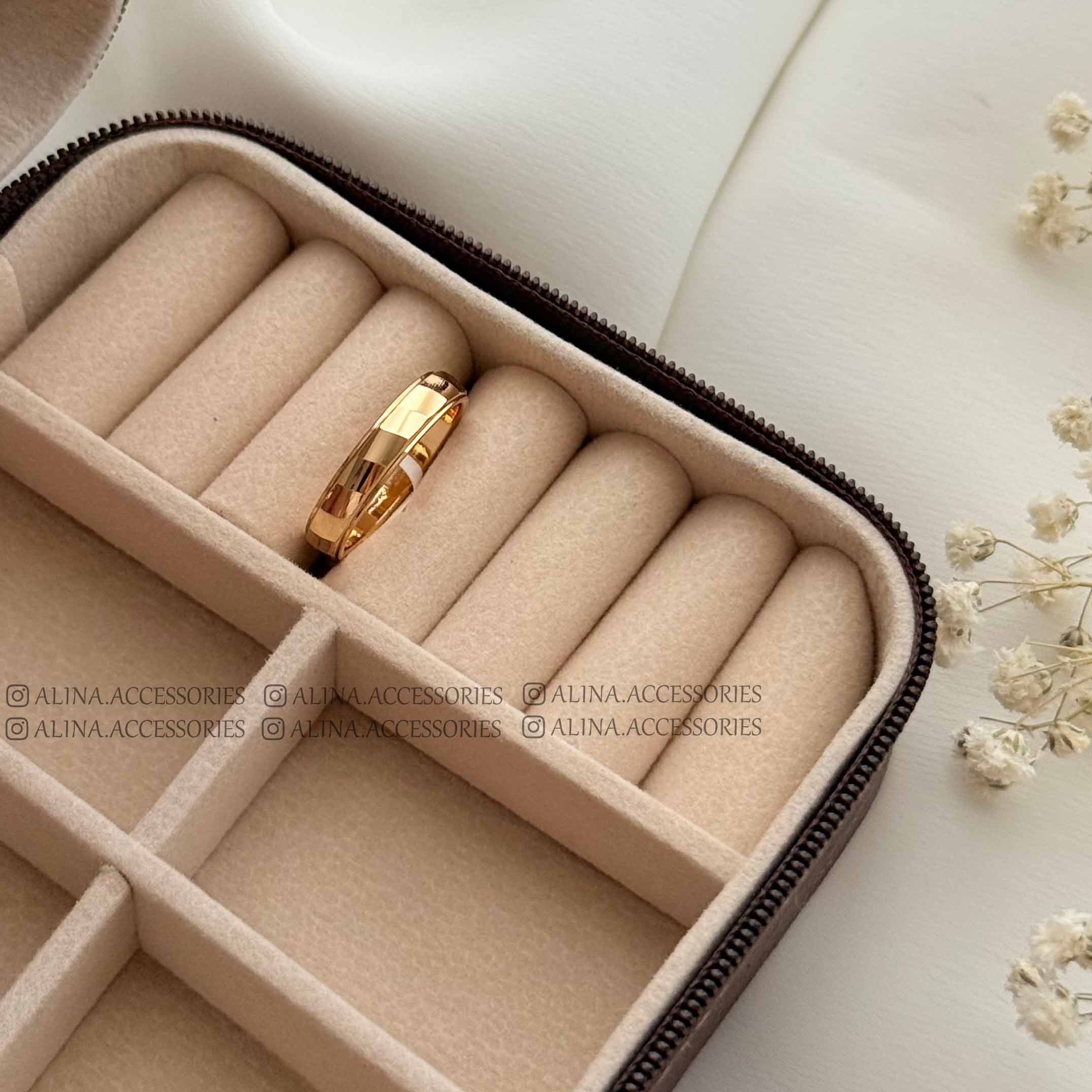 انگشتر حلقه تراشدار طرح لوزی ژوپینگ